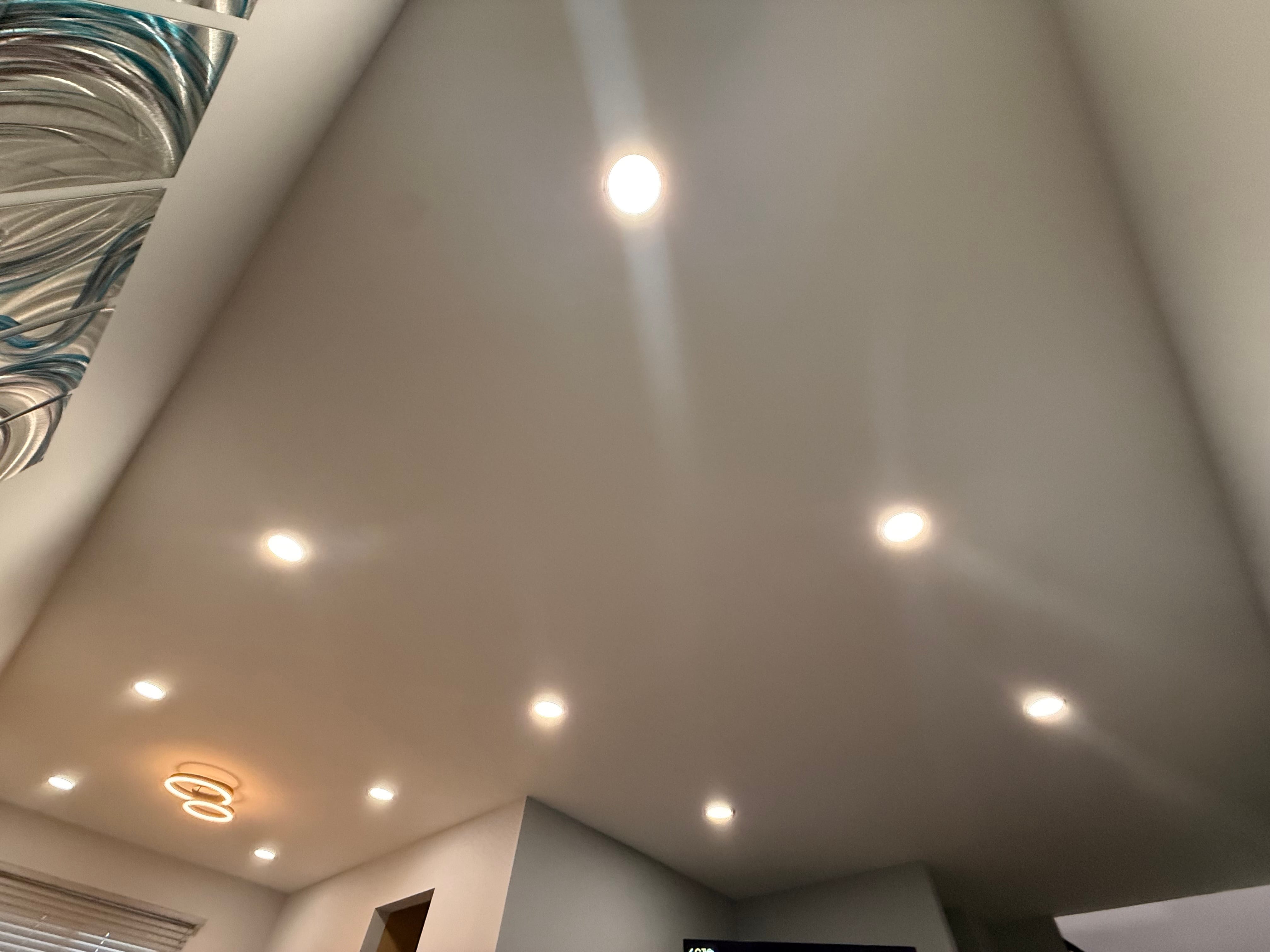 Recessed LED can lights installation with professional wiring in Northwest Chicago Suburbs home